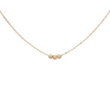 14k Solid Gold Triple Stardust Necklace - Yellow Gold - Necklaces - Ofina