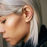 10k Solid Gold Beaded Middle Ear Cuff - - Earrings - Ofina