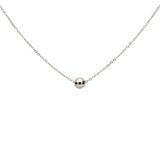 SALE - Solid Gold Faceted Mirror Ball Necklace - White Gold - Necklaces - Ofina