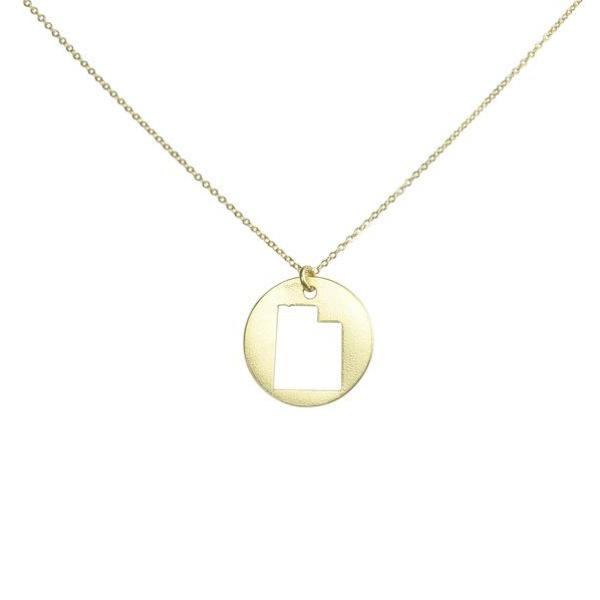 SALE - State Outline Necklace - Gold / UT - Necklaces - Ofina