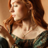 Oval Link Disc Necklace w/ Toggle Clasp - - Necklaces - Ofina