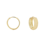 10k Solid Gold Thick Huggies - Yellow Gold / Small - Earrings - Ofina