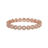 SALE - CZ Scallop Bezel Eternity Ring - Rosegold / 5 - Rings - Ofina