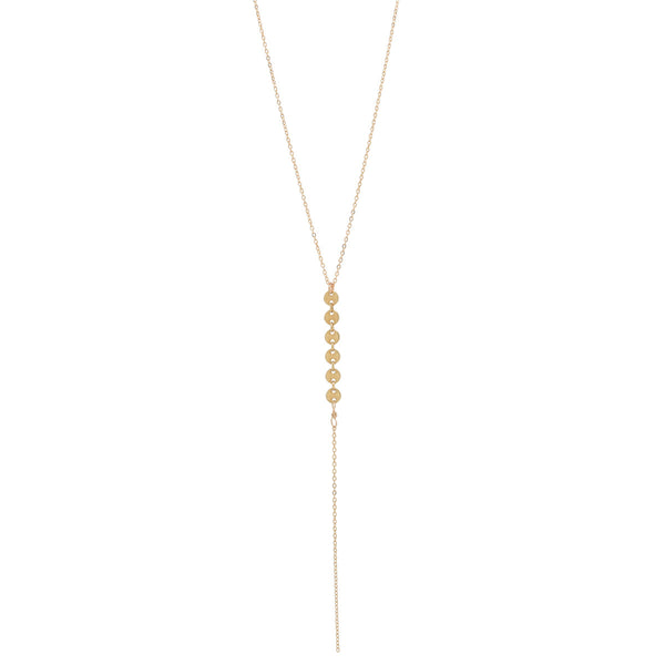 6 Tiny Multi-Disc Y-Drop Necklace - Gold - Necklaces - Ofina