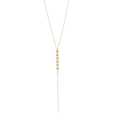 6 Tiny Multi-Disc Y-Drop Necklace - Gold - Necklaces - Ofina