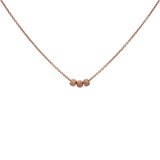 14k Solid Gold Triple Stardust Necklace - Rose Gold - Necklaces - Ofina