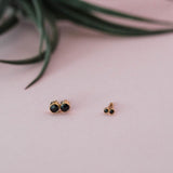 Black CZ Studs - - Earrings - Ofina