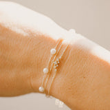 10k Solid Gold Double Chain CZ Cluster Bracelet - - Bracelets - Ofina