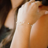 10k Solid Gold Double Chain CZ Cluster Bracelet - - Bracelets - Ofina