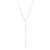 SALE - 10mm Bar / Link Y-Drop Necklace - Gold / 17 inches - Necklaces - Ofina