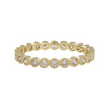 SALE - CZ Scallop Bezel Eternity Ring - Gold / 5 - Rings - Ofina