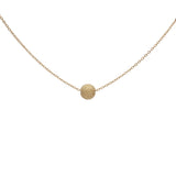 14k Solid Gold Single Stardust Necklace - Yellow Gold - Necklaces - Ofina