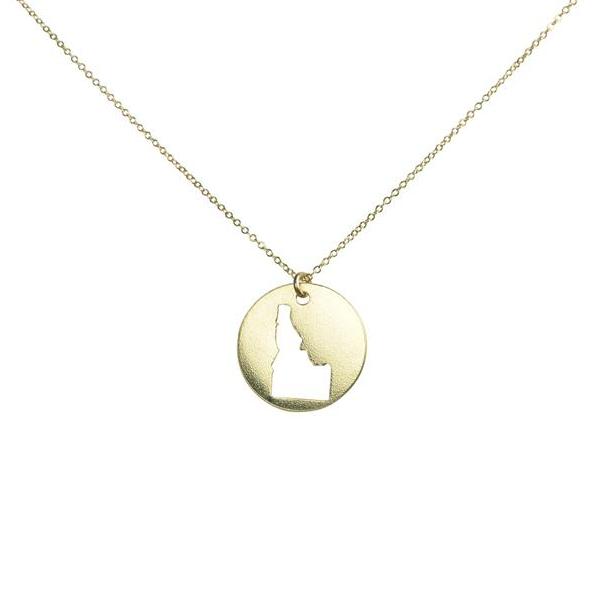 SALE - State Outline Necklace - Necklaces - Gold - Gold / ID - Azil Boutique
