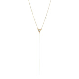 Opal Y-Drop Necklace - Gold - Necklaces - Ofina