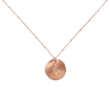 SALE - Brushed Disc Long Necklace - Rosegold / 24" - Necklaces - Ofina