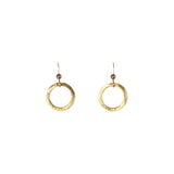 SALE - Brushed Hoop Earring - Gold / Small - Earrings - Ofina