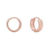 10k Solid Gold Thick Huggies - Rose Gold / Large - Earrings - Ofina