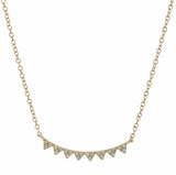 14k Diamond Chevron Necklace - Yellow Gold - Necklaces - Ofina