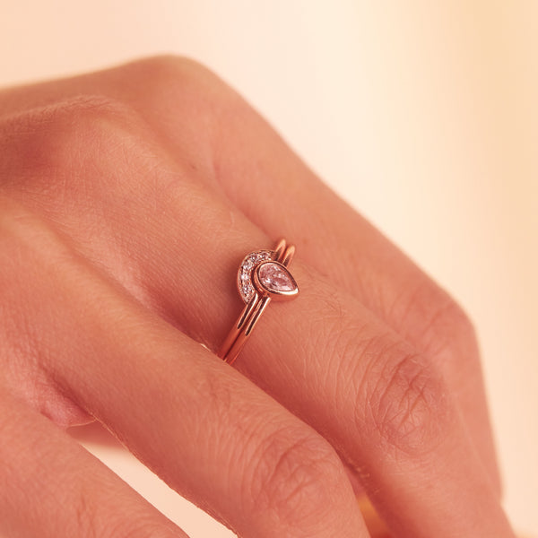 SALE - CZ Arc Ring - - Rings - Ofina