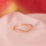 10k Solid Gold Twisted Wave Ring - - Rings - Ofina