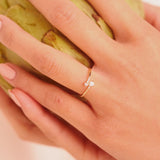10k Solid Gold Opal / CZ Ring - - Rings - Ofina