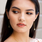 Bezel Stone Ear Threaders (more stones) - - Earrings - Ofina