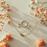 Diamond Cut Bar Studs - - Earrings - Ofina