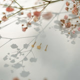 10k Solid Gold Circle Studs - - Earrings - Ofina