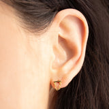 Tiny Bar Chain Dangle Studs - - Earrings - Ofina