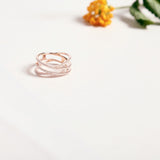 14k Diamonds Swirl Ring - - Rings - Ofina