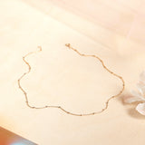 2-Tone Ball Chain Long Necklace - - Necklaces - Ofina