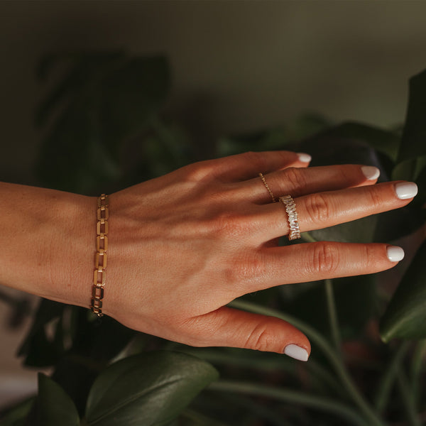 CZ Multi-Baguette Eternity Band Ring - - Rings - Ofina