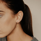 Black CZ Star Leverback Earrings - - Earrings - Ofina