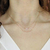 Curved Tube Necklace - - Necklaces - Ofina