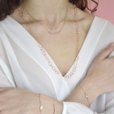 Multi-Interlocking Diamond Cut & Marquise Necklace - - Necklaces - Ofina