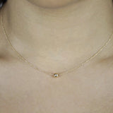 SALE - Solid Gold Faceted Mirror Ball Necklace - - Necklaces - Ofina