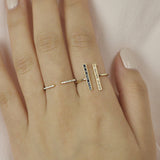 Diamonds Open Ring - - Rings - Ofina