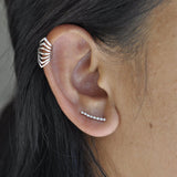 SALE - Graduated CZ Circles Ear Crawler - - Earrings - Ofina