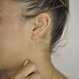 Bezel Stone Ear Threaders (more stones) - - Earrings - Ofina