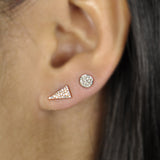 Diamonds Pave Circle Stud Earring - - Earrings - Ofina