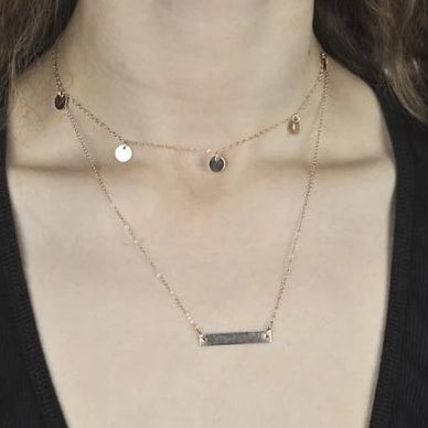 5 Tiny Discs Necklace - - Necklaces - Ofina