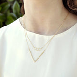 Tiny Triple Diamond Cut Circles Necklace - - Necklaces - Ofina
