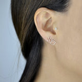 Square Wirewrapped Studs - - Earrings - Ofina
