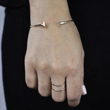 Double Bar Thin Cuff - - Bracelets - Ofina