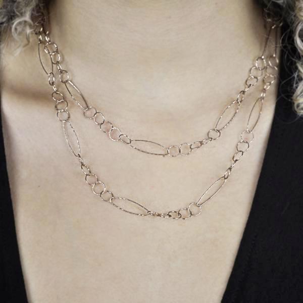 Multi-Interlocking Diamond Cut & Marquise Necklace - - Necklaces - Ofina