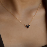 Black Animated Heart Necklace - - Necklaces - Ofina