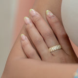 Thick Ribbed Ring - - Rings - Ofina