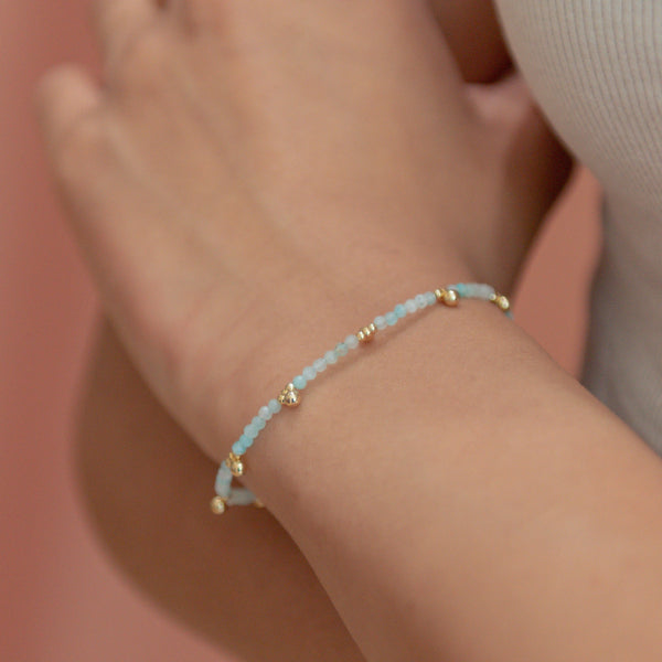 Amazonite & Beaded Nugget Bracelet - - Bracelets - Ofina