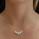 Flowing Pearl Necklace - - Necklaces - Ofina