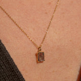 London Blue Topaz Emerald Necklace - - Necklaces - Ofina